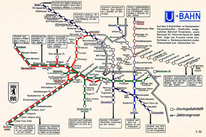 West Berlin U-Bahn in 1963